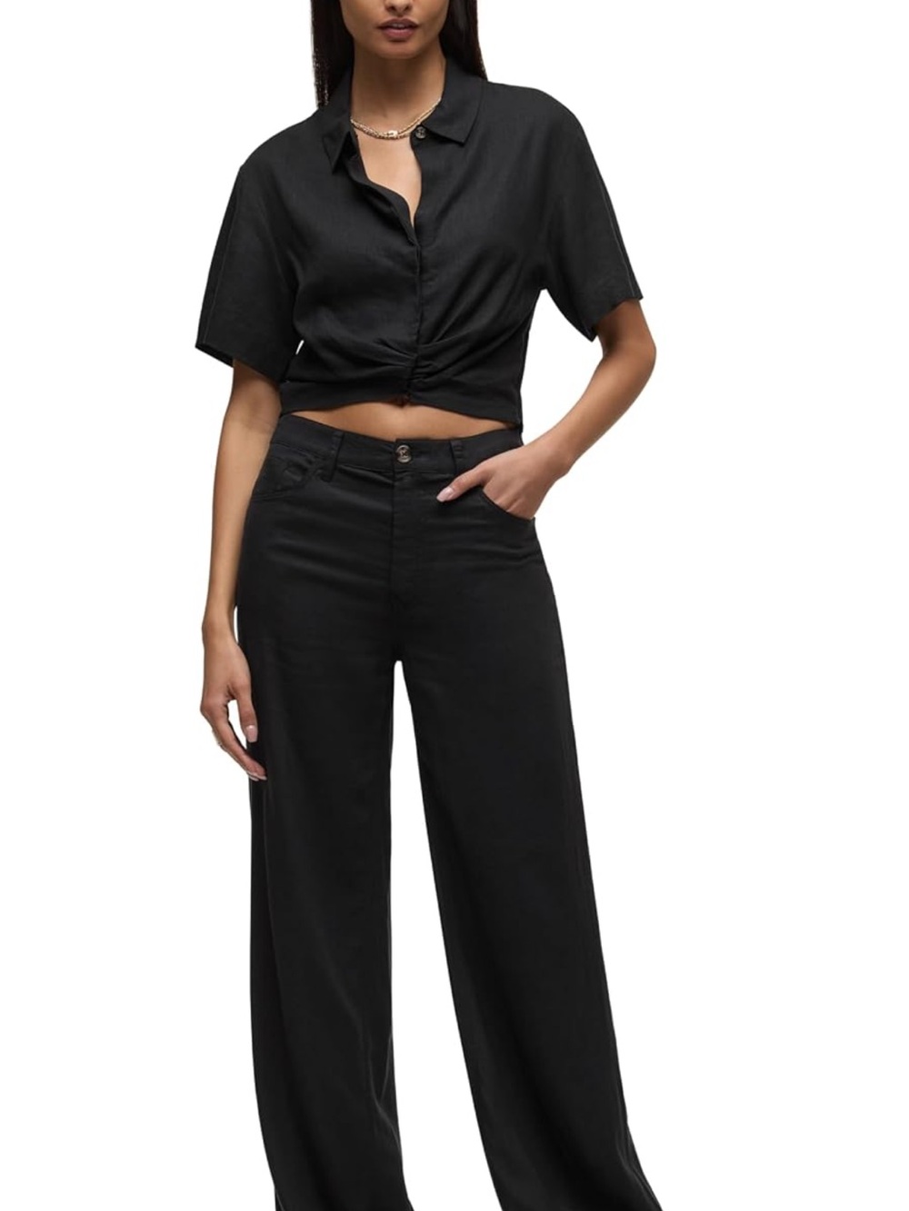 Hudson Linen Wide Leg Pants